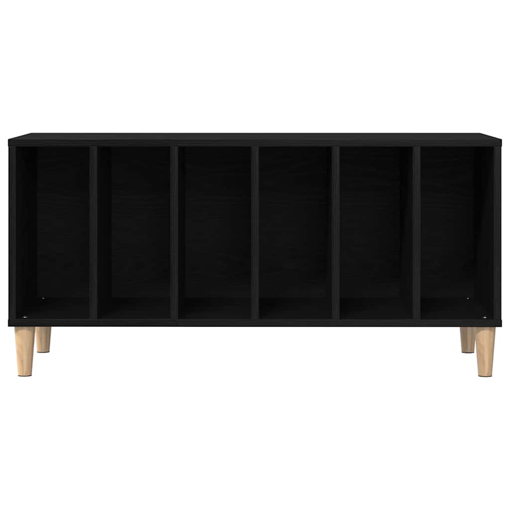 Vinyl Record Cabinet Black Oak Effect 100 x 38 x 48 cm