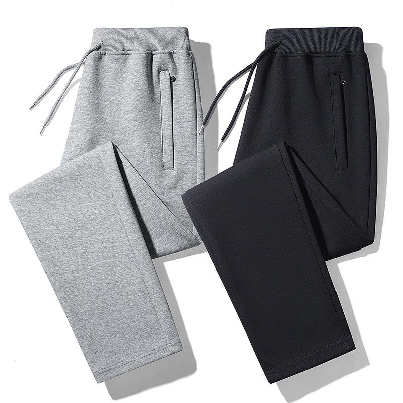 Pantalones Deportivos de Primavera con Cintura Elástica para Hombre, Pantalones Casuales de Algodón Holgados para Hombre, Pantalones de Moda para Hombre con Cremallera