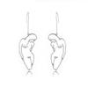Fashionable Geometric Human Silhouette Earrings Simple Street Style Jewelry