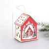Christmas Glowing Colorful Hut Christmas Decorations Wooden House Hanging Christmas Tree Pendant