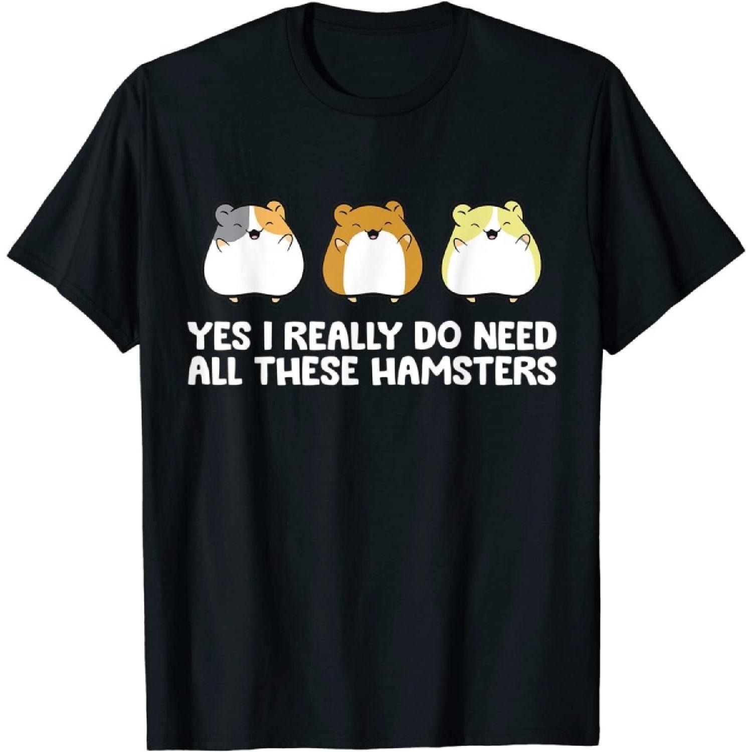 WZLIU Funny Hamster Owner Yes I Really Do Need All These Hamsters T-Shirt (Black, 3XL) XXXXXL разноцветный