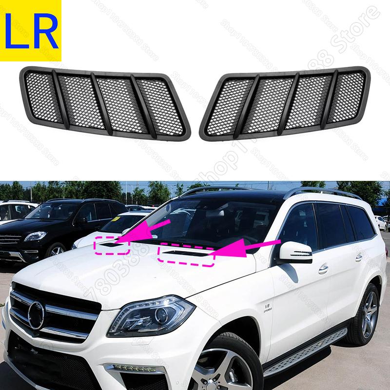 Upper Front Hood Bonnet Grille Grill Vent Cover Trim 1668800105 1668800205 For 2012-2015 Chass W166 Mercedes Benz ML GL Class