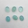 Natural Aqua Chalcedony Oval Cabochon Loose Gemstone Lot 8 Pcs 6*8 MM 10 CT For Jewelry Making