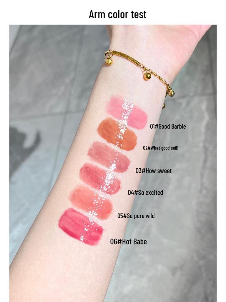 CAPPUVINI Watermelon Press-On Lip Gloss Set: Plump, Mirror-Finish, Moisturizing Lipstick