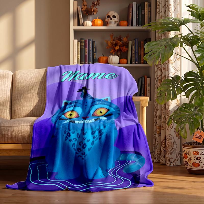 Derpy Tiger Custom Flannel Blankets Soft Warm Cozy Throws for Home Decor Holiday Gifts