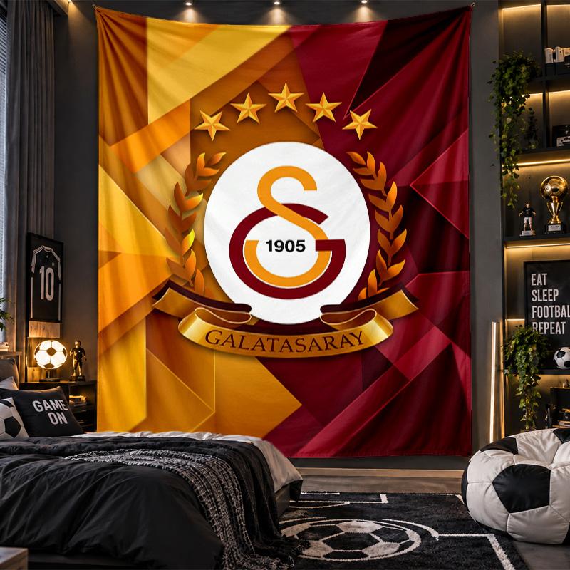 Arazzo da Appendere a Parete Tessuto Stampato Galatasaray FC per Soggiorno Camera da Letto Decorazione Casa