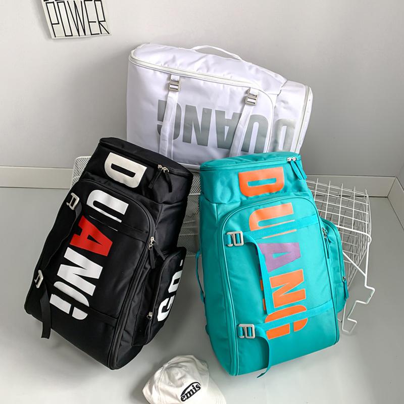 Buchstaben Reise-Rucksack Großes Fassungsvermögen Wasserdicht Sport-Gymnastiktasche Multifunktionaler Outdoor-Rucksack Trocken Nass Schultaschen