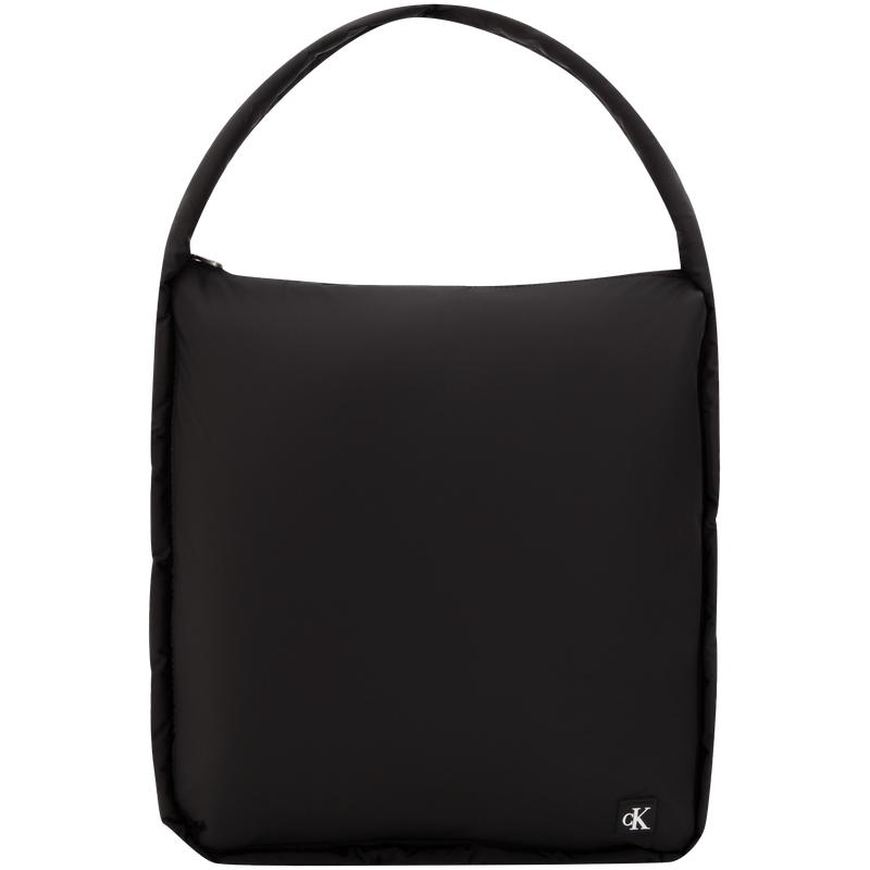 

Calvin Klein Classic Square Logo Zipper Casual Large Capacity Shopping Bag Women Handbags Space-Black DH3500-001 Space Black,Basic Set (Bag)
