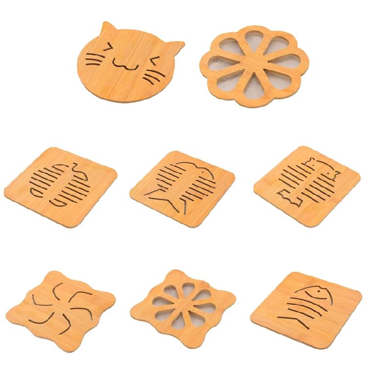 Wooden Material Cup Coasters Placemats Heat Resistant Drink Mat Table Decoration