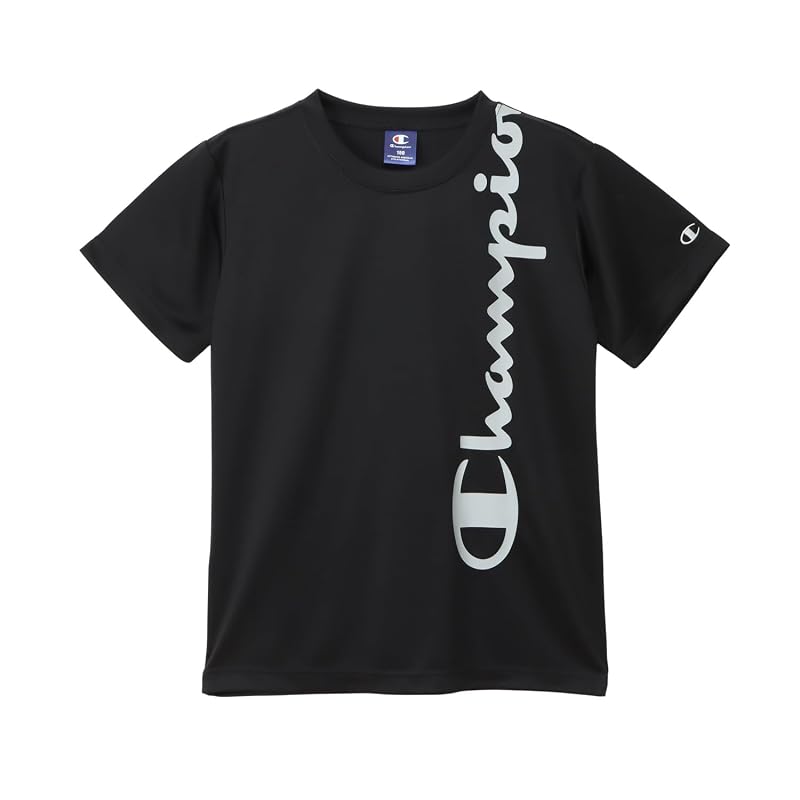 [Champion] Short-sleeved Crew Neck T-shirt, UV Protection, Quick-drying, Script Logo, T-shirt & Shorts Set, School Basic Sports CK-DSW02-090-160