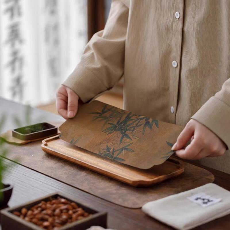 Chinese Style Walnut Tea Tray Set