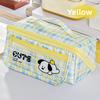 Korean Style Grid Stationery Bag Puppy Dopamine Pencil Pouch Prism Pencil Case  Student