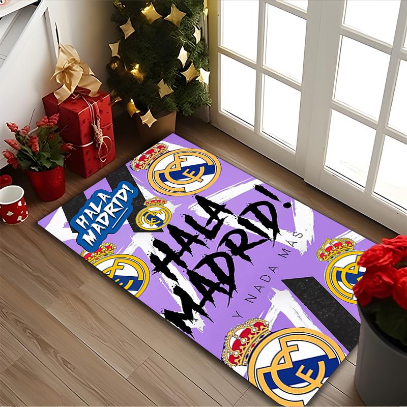 1pc Real Madrid Printed Chair Rug for Home Office Use, Living Room Kitchen Game Room Area Carpet