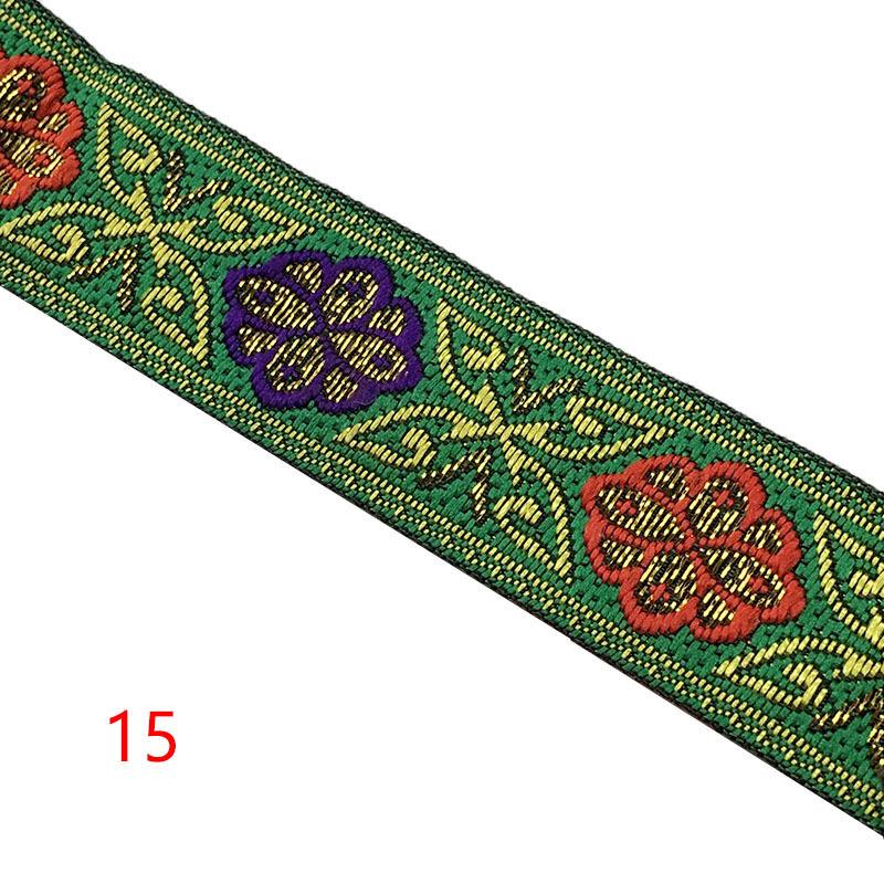 Diy handgefertigte Materialien 1 Streifen 7 Meter 2,5 cm Stickerei Ethnische Spitze Computer Jacquard Vorhang Heimtextilien Kleidung Spitzenzubehör