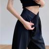 Danmo Primăvară Toamnă Subțire Femei Pantaloni Largi de Costum Talie Înaltă Pantaloni Damă Negri Pantaloni Formale Haine Velcro