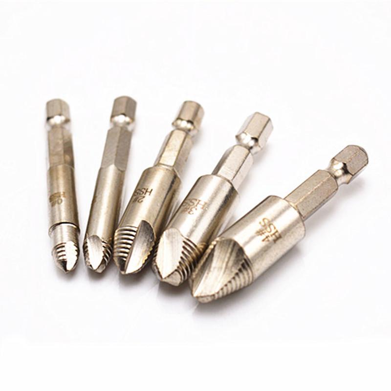 5-Piece HSS 4241 Hex Shank Screw Extractor Set