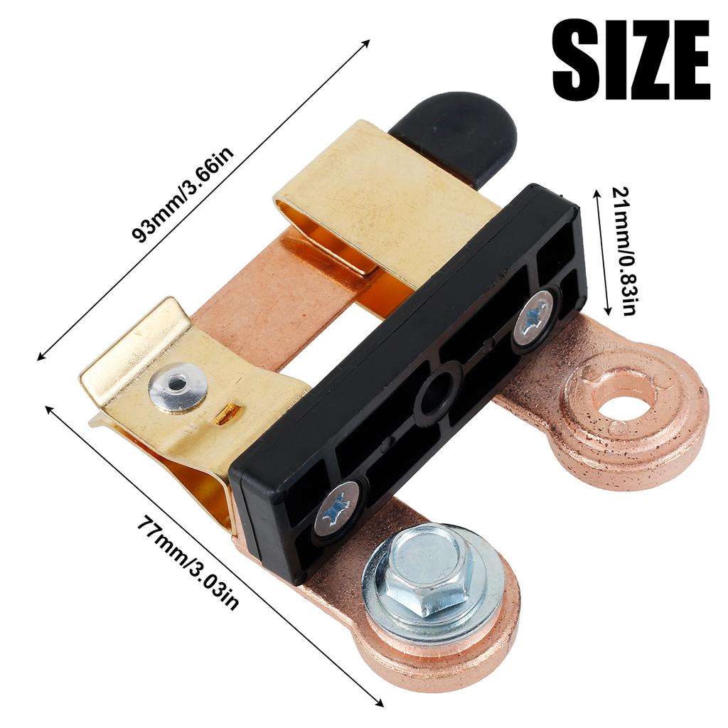 12V/24V Copper Battery Side Post Shut Off Blade Battery Disconnect Switch Switch Anti-Theft Battery Cut Off Switch for Boat Car