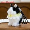 Rabbit Plush Cuter Ornament With Lace Scarf Decoration For Home Gift Office