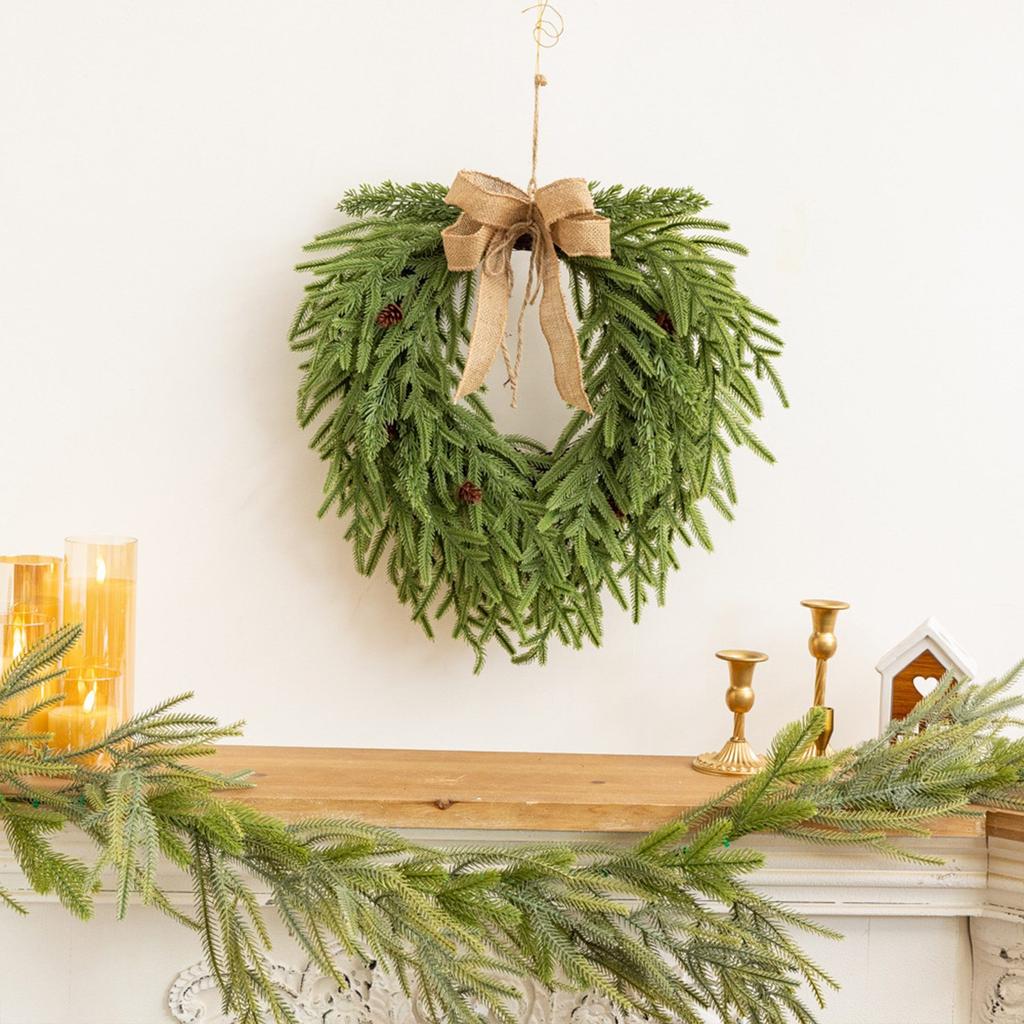 Christmas Wreath, Winter Wreath Garland, Wall Hanging Artificial Wreath, Front Door Wreath Xmas Wreath For Indoor Outdoor