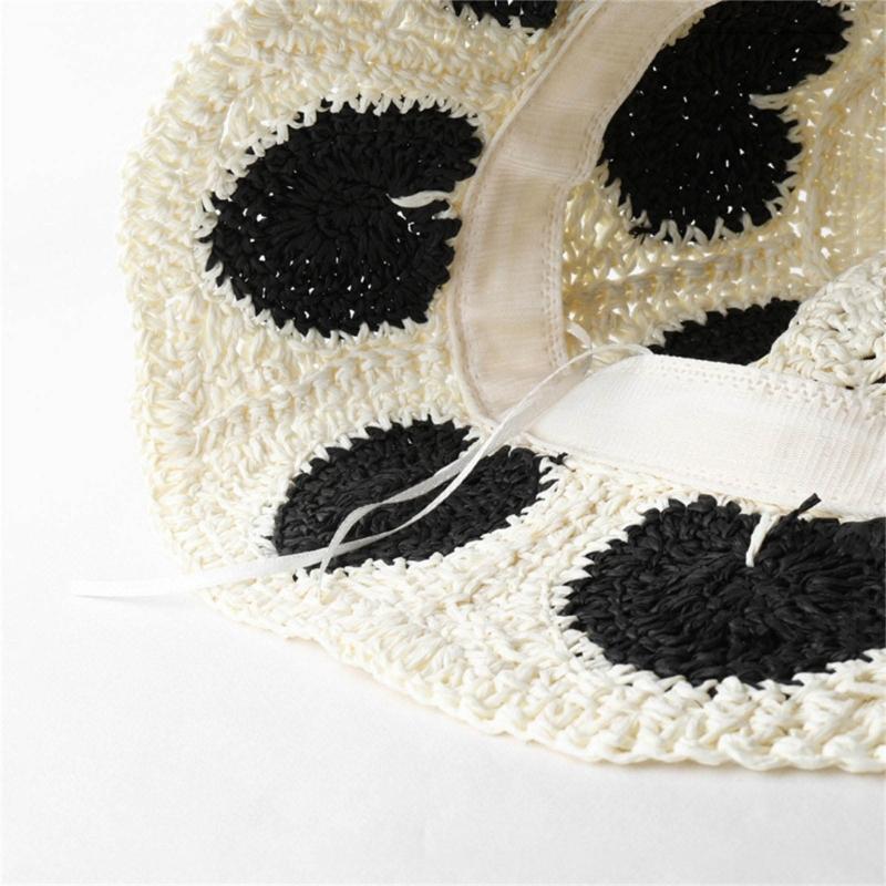 Handmade Bucket Hat Elegant Colorful Decorated Cloches Style for Women Party Heart Hat Cloche Lady Knitted Bucket Hat