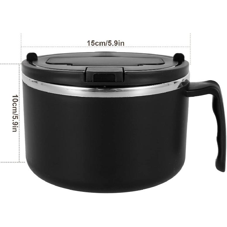 Rapid Ramen Bowl Ramen Noodle Bowl BPA Free Ramen Cooker Bowl with Filterable Lid 1200ml Microwave Spoon Chopsticks Handle Dishwasher Safe Noodles