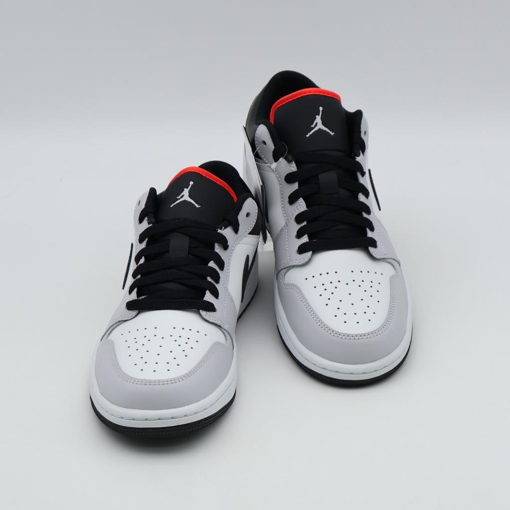 553558-045 Nike Air Jordan 1 Low Neutral Grey Infrared 23 Black (Men's)