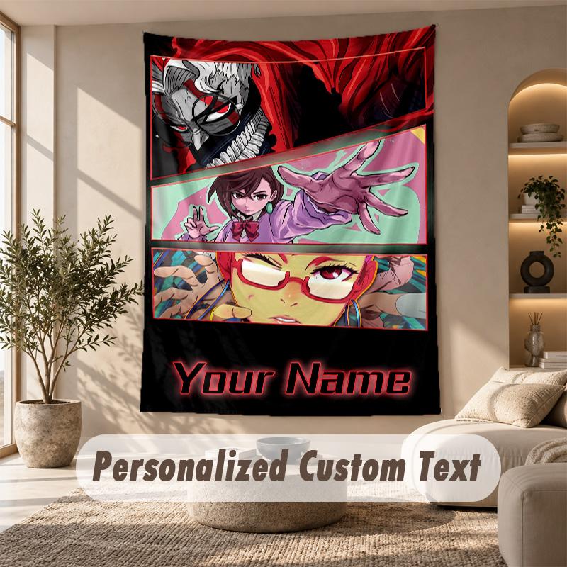 Tapestry Custom Name Text, Wall Hanging Tapestry Home Room DecorDandadan