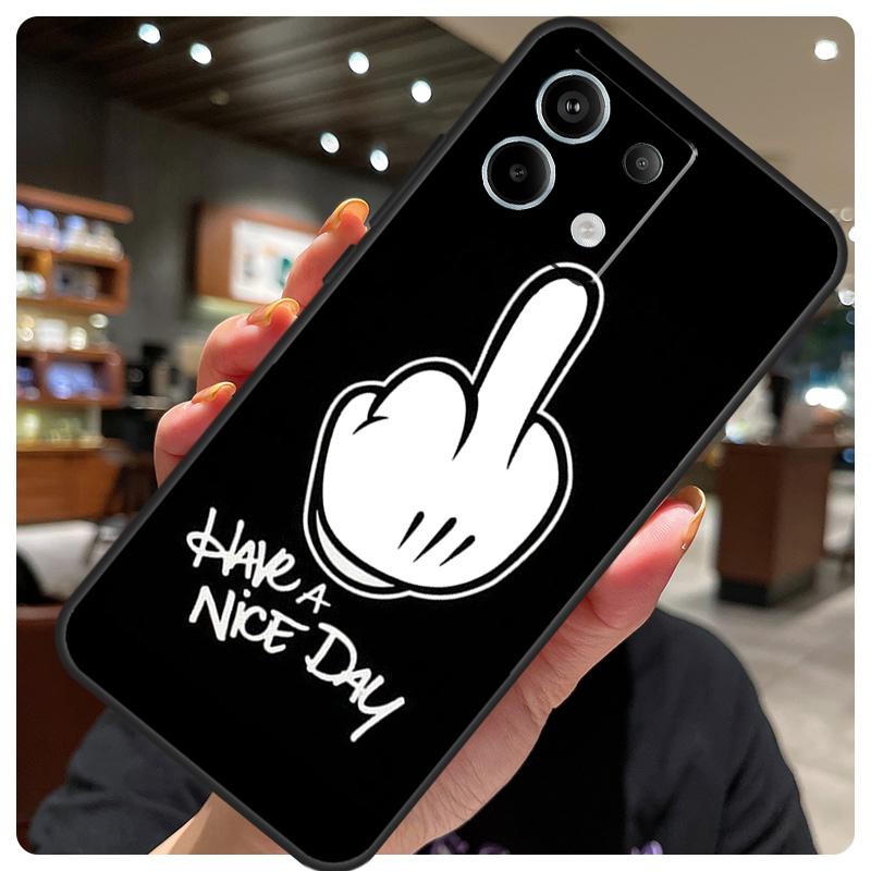 Middle Finger Case For Xiaomi Redmi Note 14 10 13 12 11 15 Pro Plus Cover For Redmi 15 15C 12C 13C 14C 10C