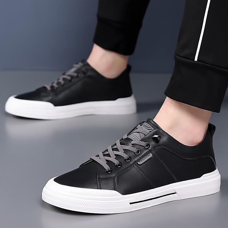 Jugendliche Board-Schuhe Herren neue Herren Sport- und Freizeitschuhe weiche Sohle Trend Lederschuhe transparente Schuhe