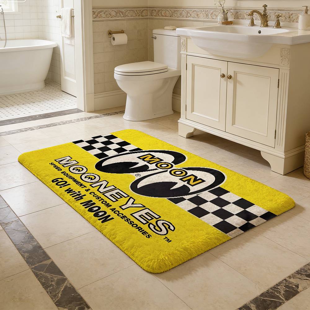 JDM-MOON-EYES Fashion Floor Mat INS Style Soft Bedroom Floor House Laundry Room Mat Anti-skid Household Carpets