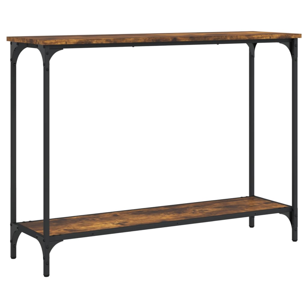 Console Table Smoked Oak 101 x 30.5 x 75 cm Particleboard