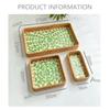 Hand Woven Rattan Shell Tray Colorful Bread Baskets Tray Splicing Shell Rattan Basket  Living Room