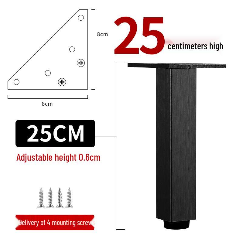 Adjustable Aluminum Alloy Furniture Legs for Cabinets, Sofas, Coffee Tables, TVs, and Beds