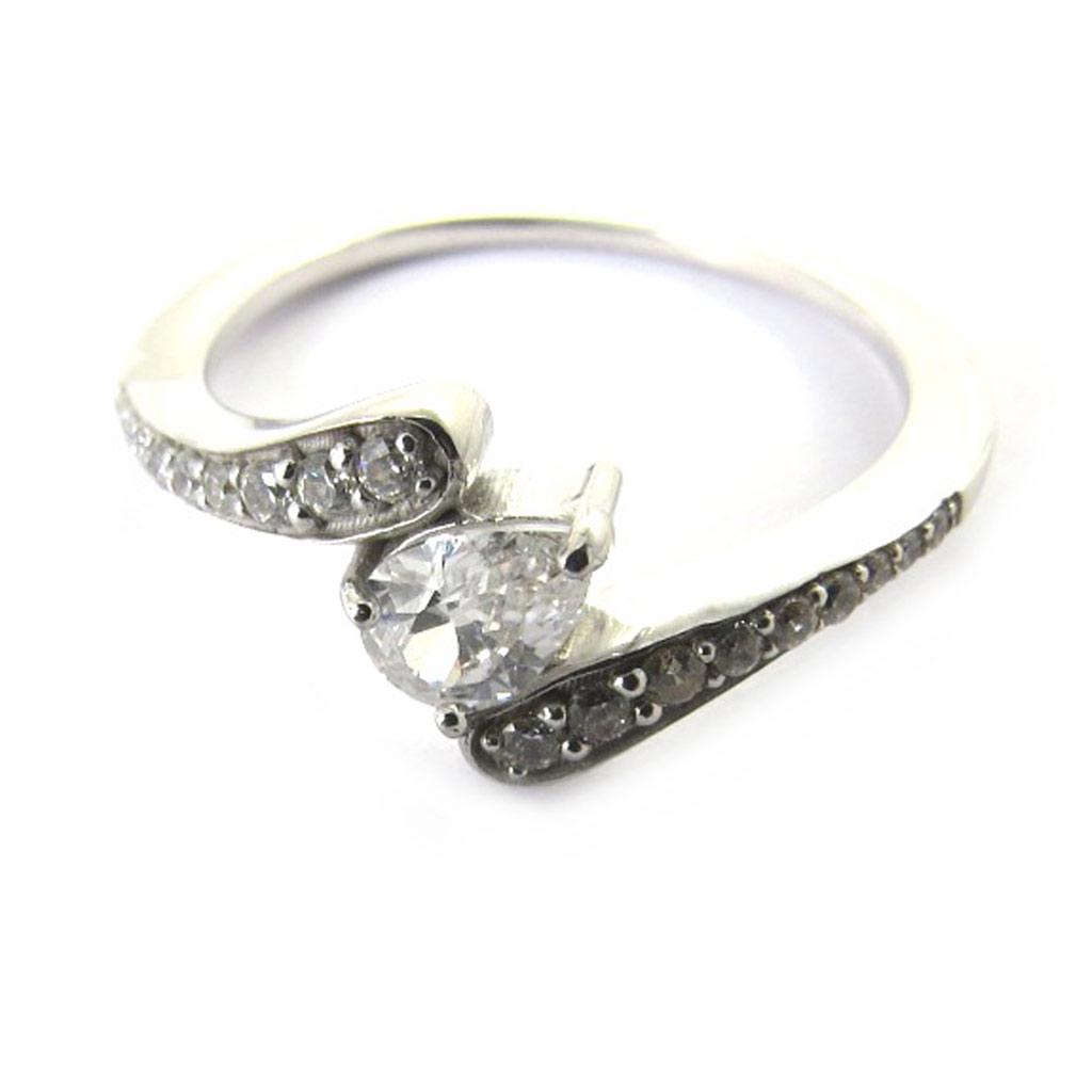 Vit 'Sissi' silverring