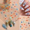 Aurora Rainbow Butterfly 3D Embossed Nail Art Stickers