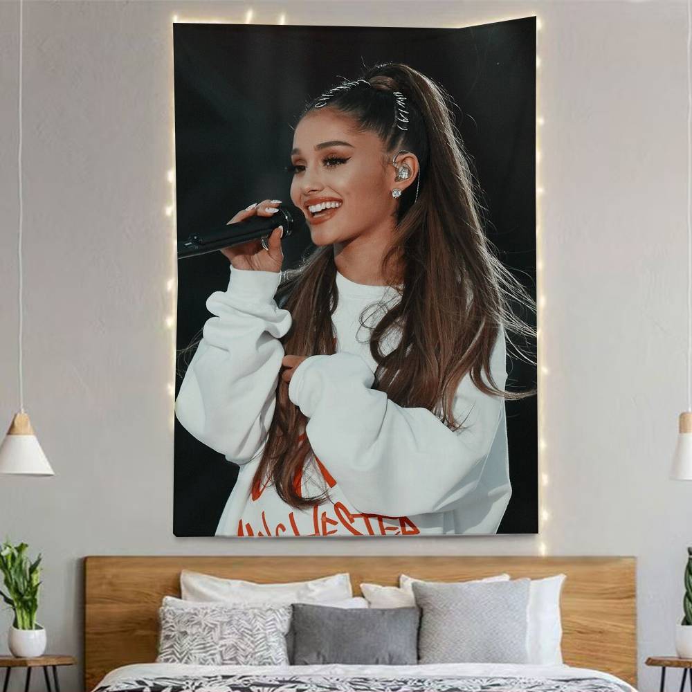 Hot Singer Ariana Ggrande Flags Wall Hanging Background Art Banner For Bedroom Home Outdoor Decor