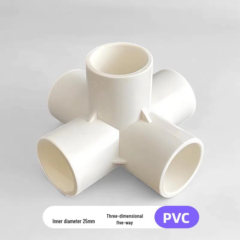 PVC Multi-Directional Shoe and Storage Rack Connector - 3D DIY 25/32mm Pipe Fittings (Tee, 4-Way, 5-Way, 6-Way)