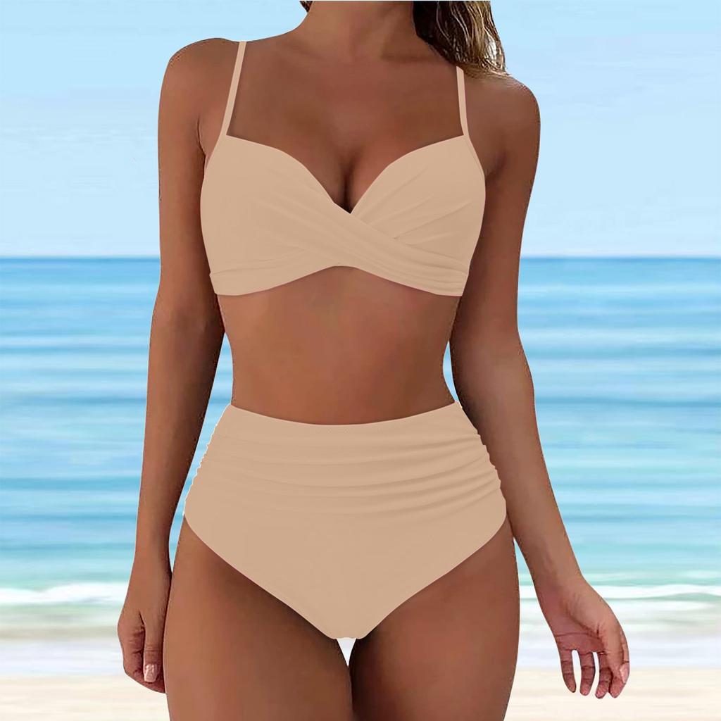 Brazilian Bikini Set For Women 2026 New Green Crop Top Tankinis Set Summer Swimwear Brazilian Bikini Swimming Suit Traje De BañO