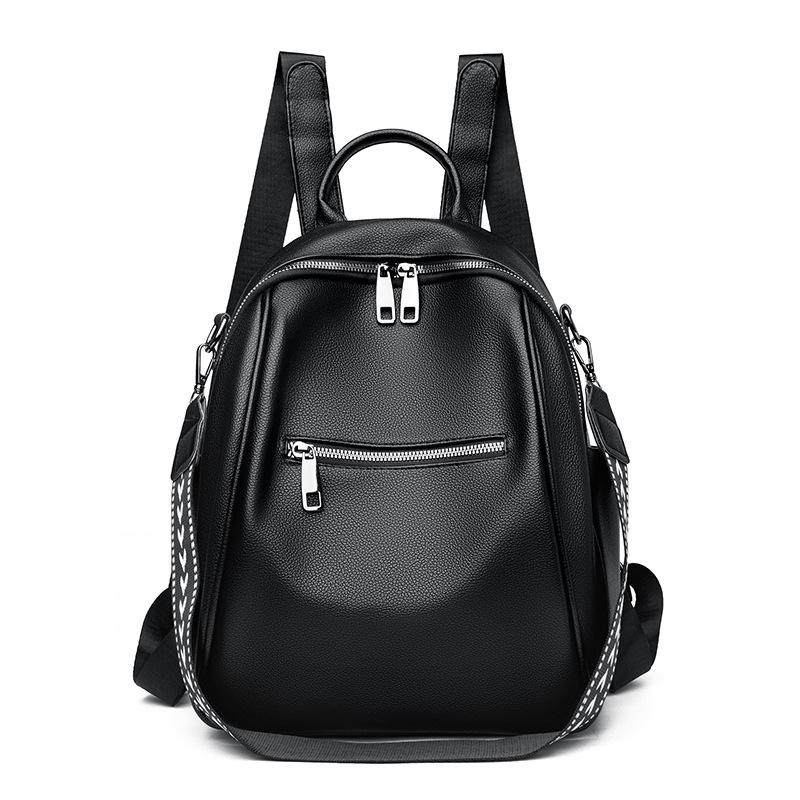 Сумка на одно плечо, вместительная школьная сумка, повседневный дорожный рюкзак, модный женский рюкзак чёрный