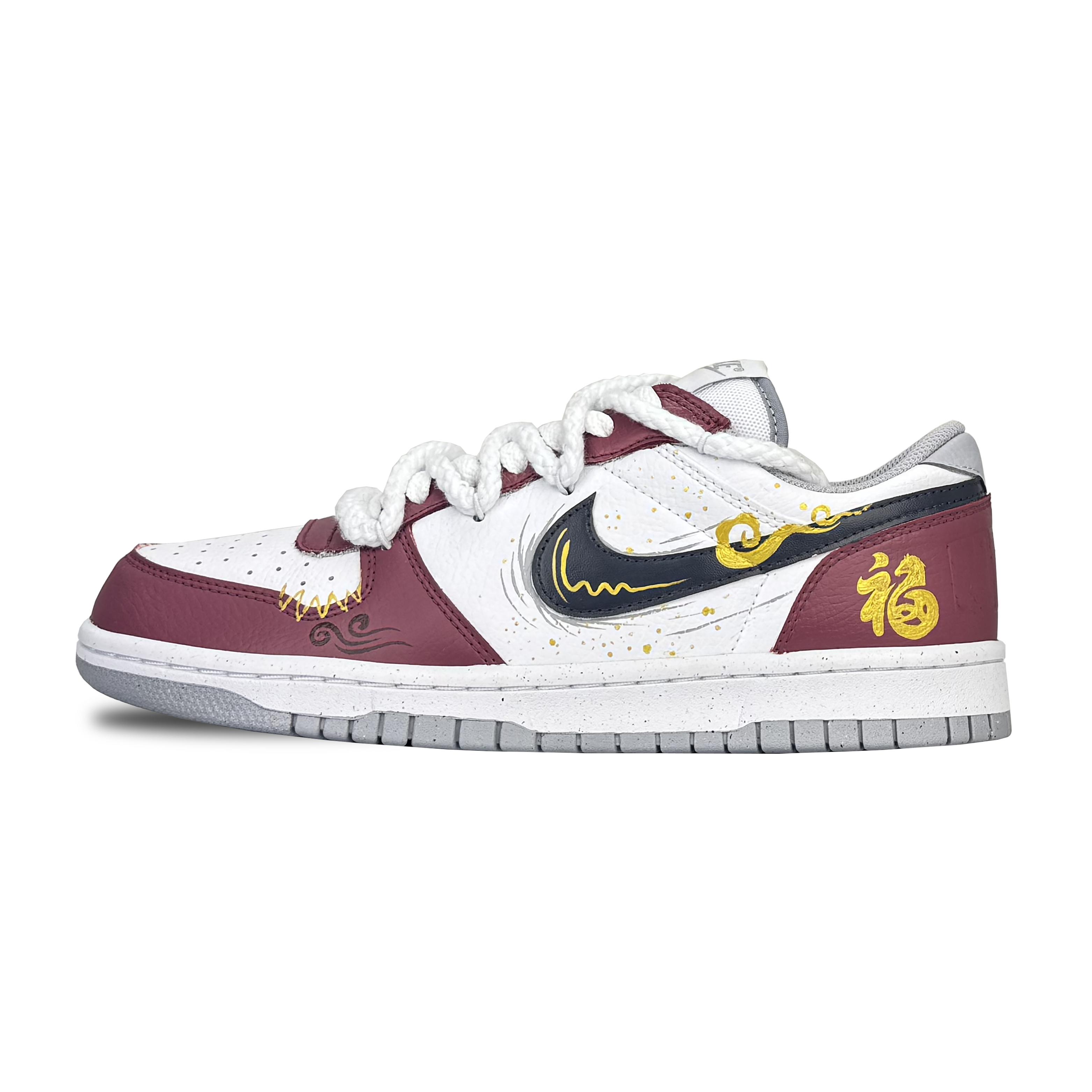 

Nike Big Abrasion Resistant Low top Skateboard Shoes Men s Red 355152-106(Team1417-) 40
