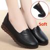 Women's Soft Leather Soft-soled White Sneakers, Flat and Versatile, Comfortable Leather Shoes for Spring and Autumn