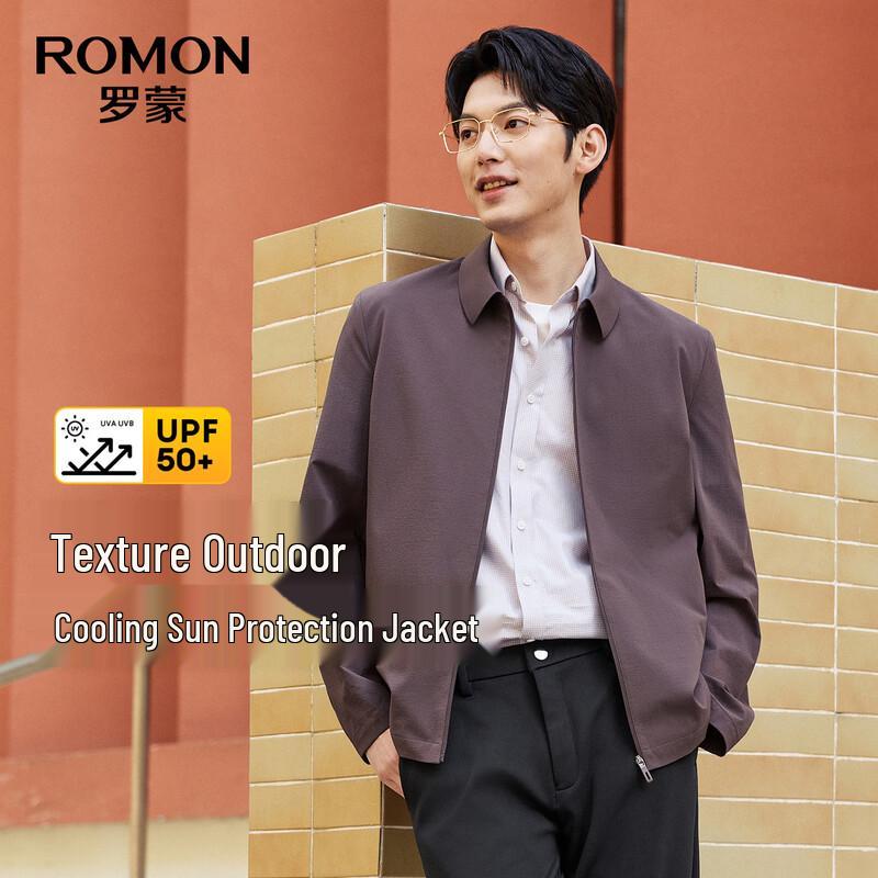 ROMON Men s UPF50+ Cooling Sun Protection Lapel Jacket XF009 2XL