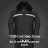 Autumn & Winter Windproof Waterproof Multi-functional Security Guard Coat with Cotton Insulation