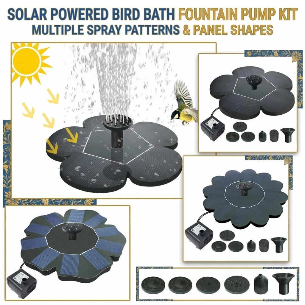 Powered Outdoor Pool, Floating Courtyard, Bird Bath, Decorative Garden, Scenery