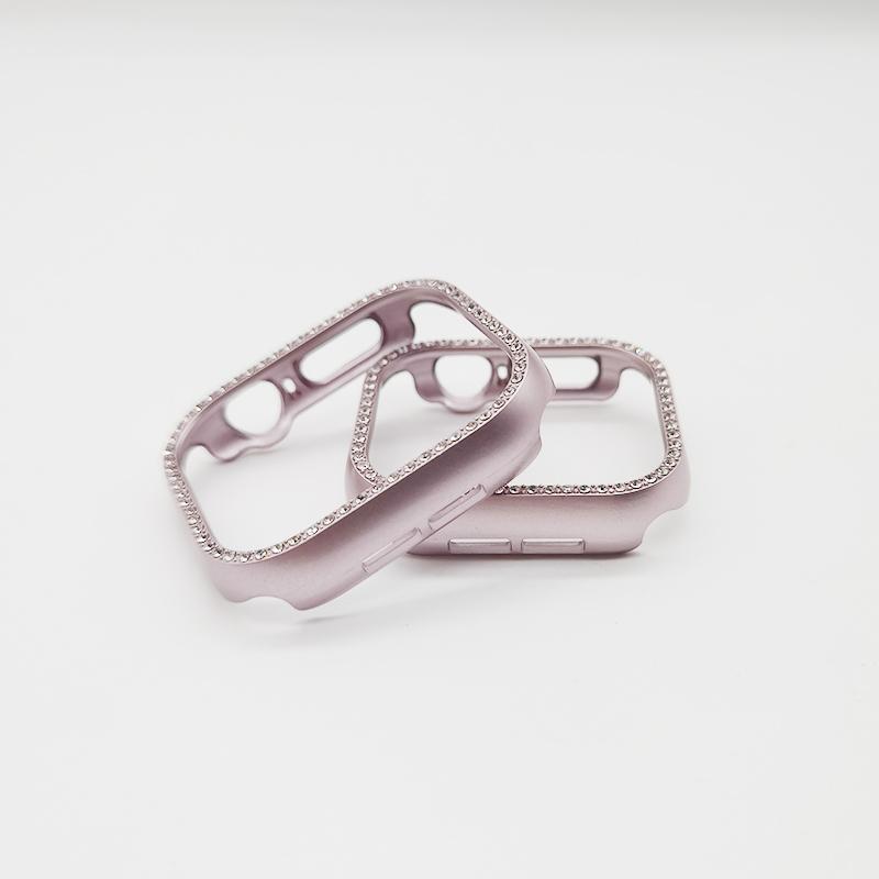 Diamond Cover for Apple Watch 10 9 8 Case 46mm 42mm 45mm 41mm 44/40mm Bling Protector iWatch series 7 se 6 5 Bumper Accessories