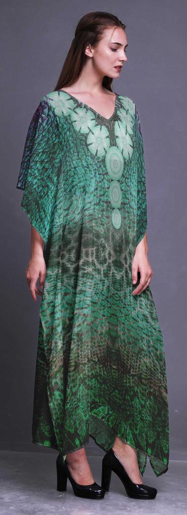 Phagun Snake Animal Skin Beach Kaftan Bikini Cover Up Womena S Maxi Dress Long