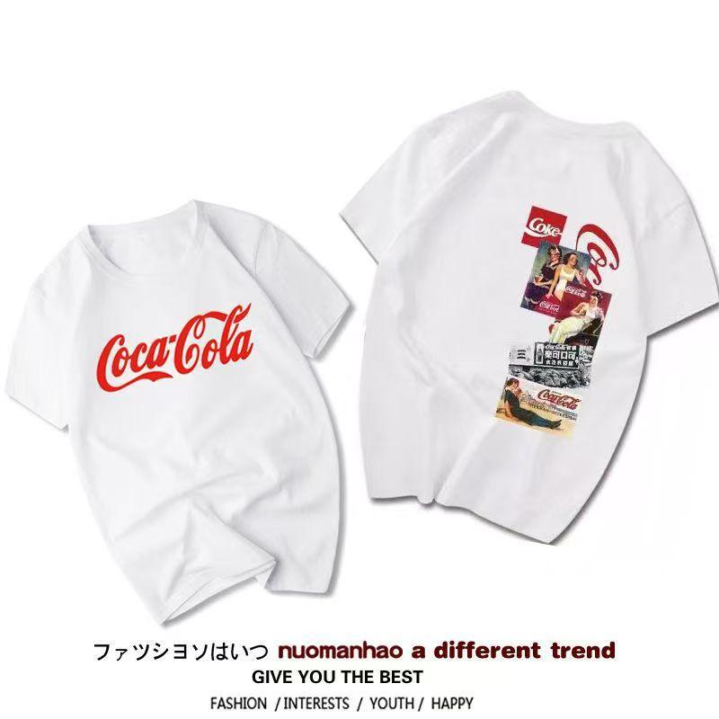 New Coca Cola Collaborative Fanta Sprite Short Sleeve TShirt Unisex Couples Fashion Cotton Summer Casual Print 2026 New Tees