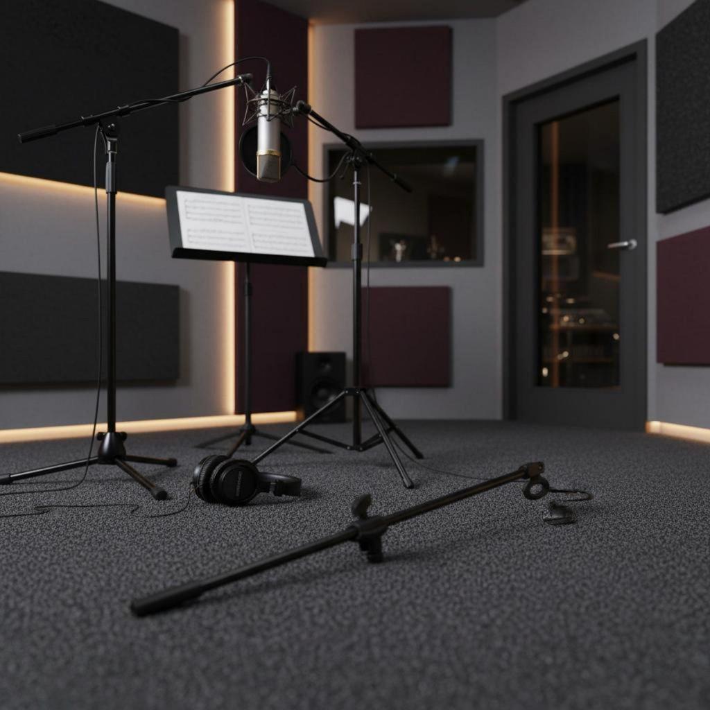 Mic Stand Pole Reach Adjustable Vocal Pickup Rod Extendable Height Microphones
