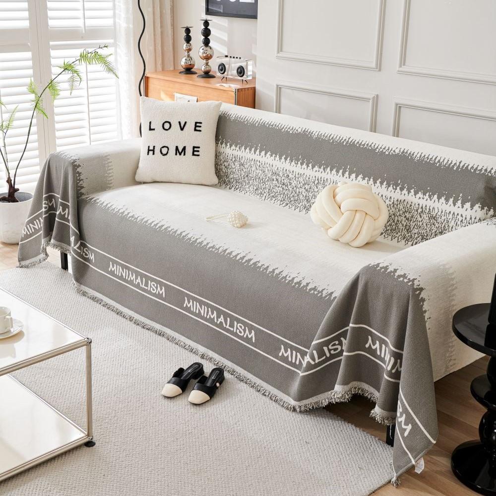 Moderne Luxus-Sofa-Überwurf mit Farbblock-Muster, weicher Bezug, Camping-Picknick-Matte, Überwurfdecken für das Wohnzimmer