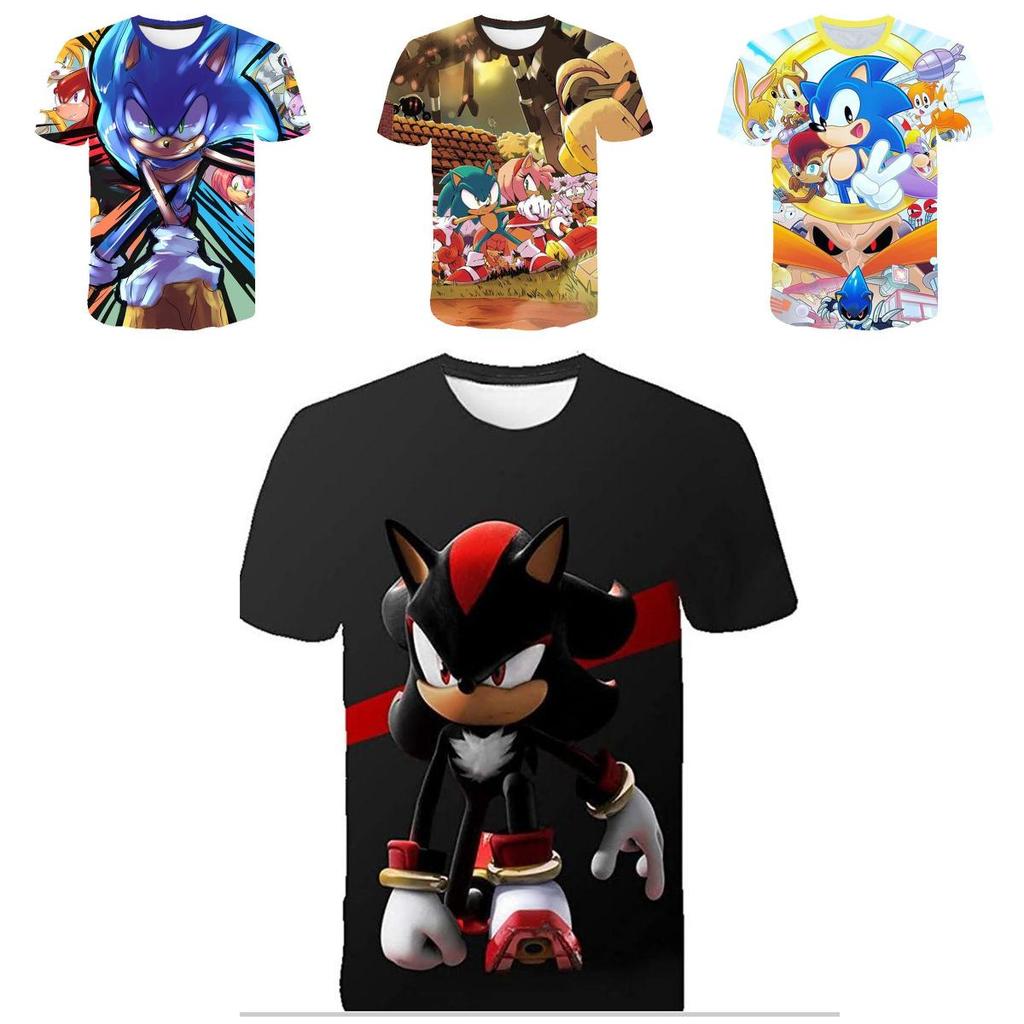 Vibrant Sonic The Hedgehog Printed T-shirt For Kids With Short Sleeves And Comfort Fit
